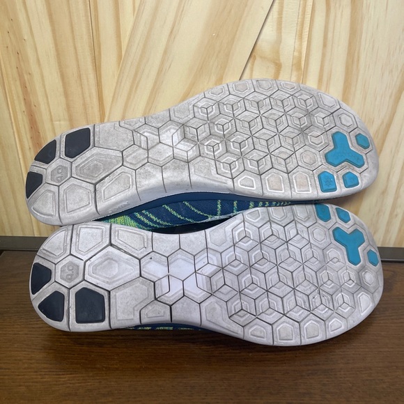 Nike Free 4.0 Flyknit Men’s Blue Green Running Shoes Size 11 Style 717075-402 - Picture 7 of 9